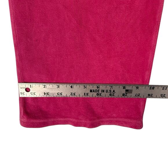 VTG Y2k Juicy Couture Pink Velour Track Pants SIZE MEDIUM Snap Pockets USA READ - Picture 13 of 15